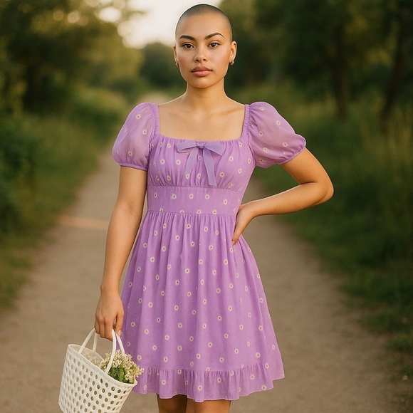 Shein Daisy Fairy princess core Purple dress. Size 2 - Picture 1 of 12